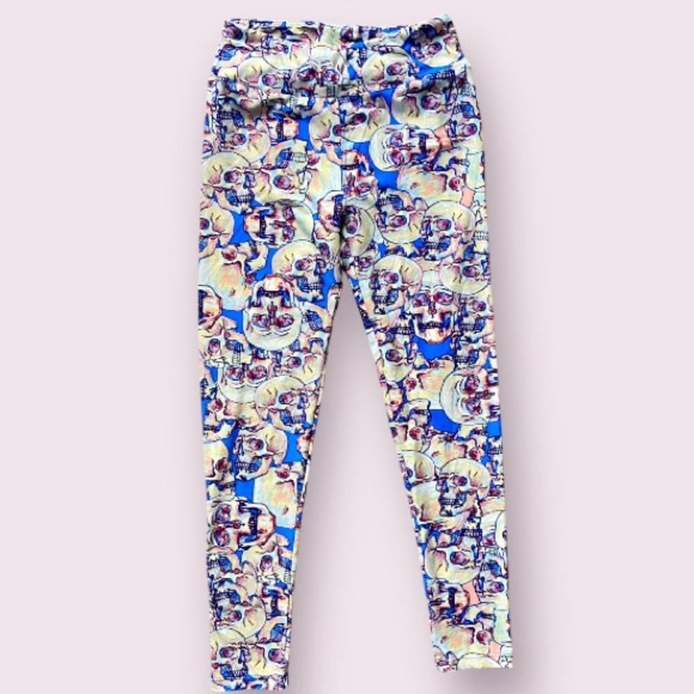 LuLaRoe Rainbow Skull Leggings - OS - New